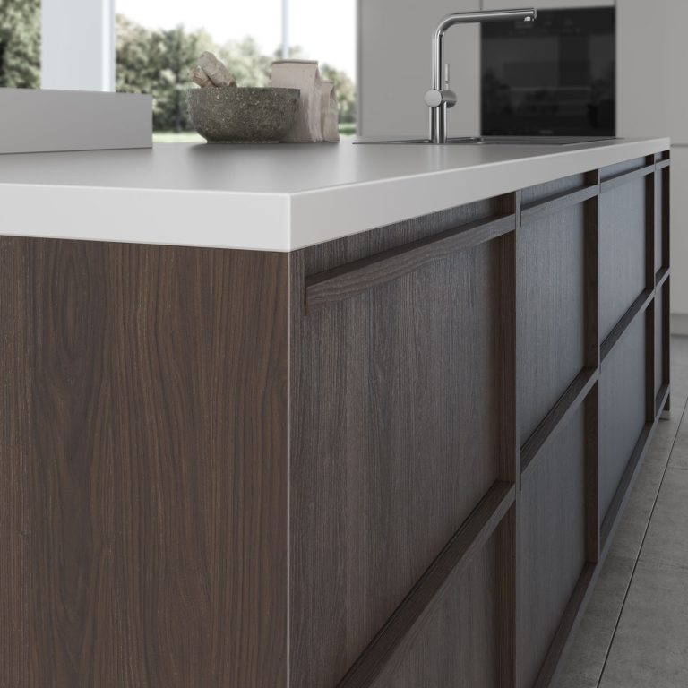 artego Küchen · Poignée en Bois Japandi-Style 477 Dark Oak